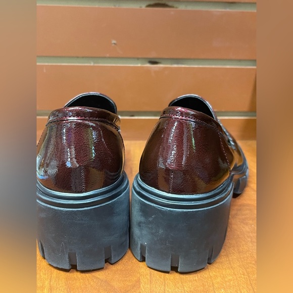 Dylan Red and Black Chunky Platform Loafers - Picture 3 of 5